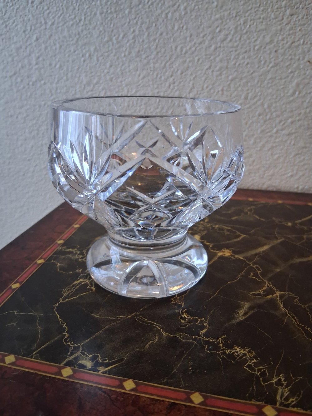 Vintage ESSEX Crystal Handcut-handcrafted Footed Candy Bowl